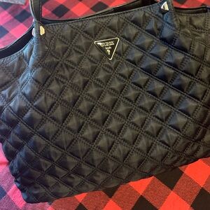 GUESS Quilted Black Tote Bag